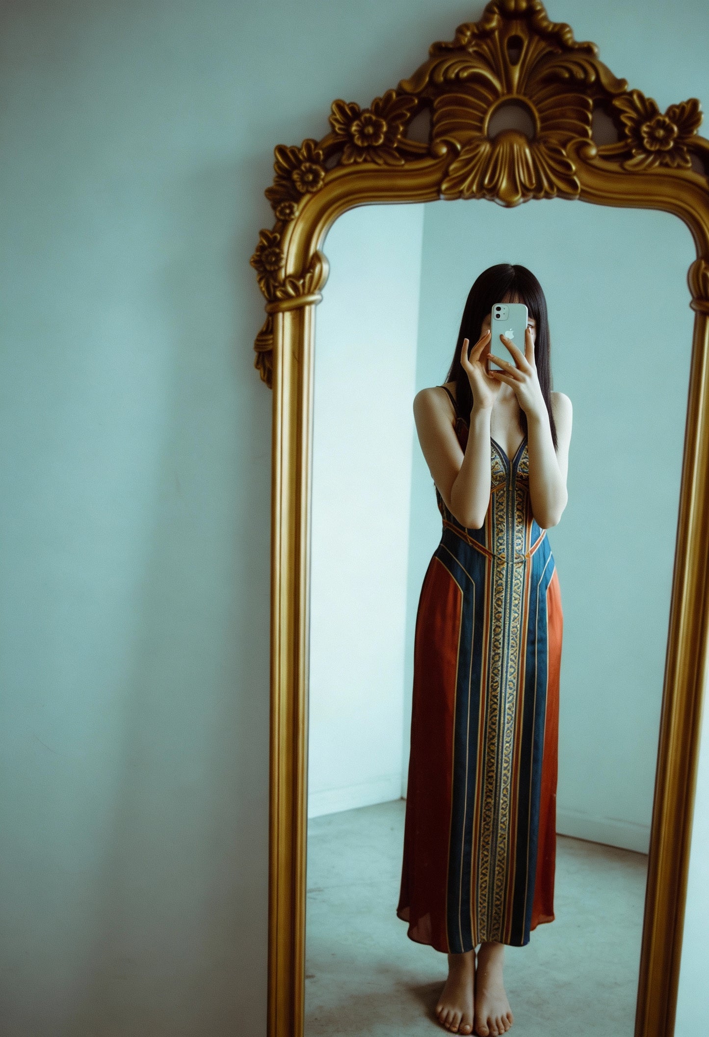 Sapphire Ember Statement Dress