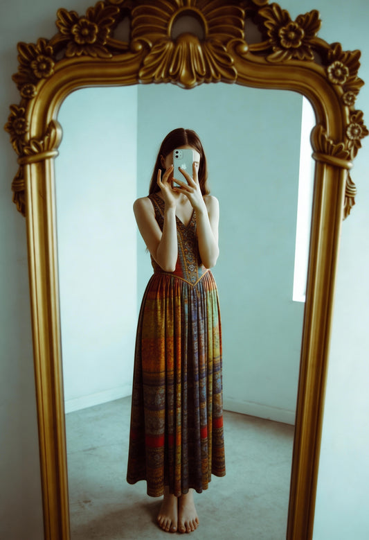 Autumn Ember Pleated Dress