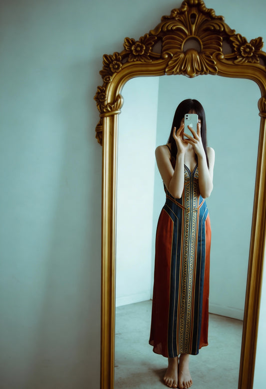 Sapphire Ember Statement Dress