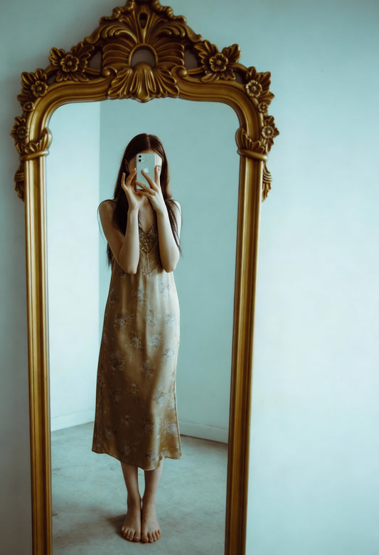Golden Mist Slip Dress